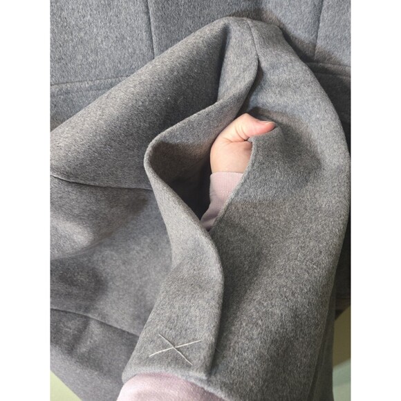 Larry Levine Coat Womens 2XL Light Heather Gray Wool Overcoat Peacoat - Picture 9 of 10
